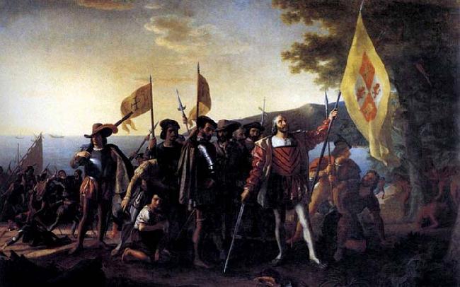 John Vanderlyn Columbus Landing at Guanahani, 1492 Germany oil painting art